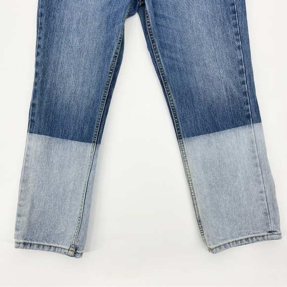 EVIDNT Malibu Blue Dip Dyed Two-Tone Cropped Jeans - Picture 6 of 11